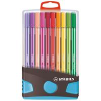 Viltstift stabilo pen 68/20 antrac/turq etui 20st | 10 stuks