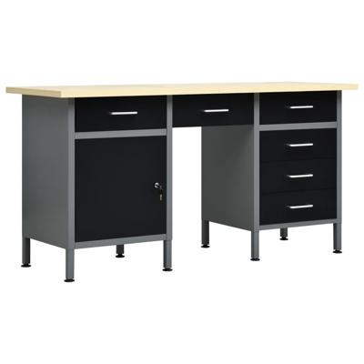 Werkbank 160x60x85 cm staal zwart