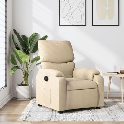 Fauteuil verstelbaar stof crmekleurig