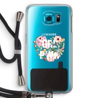GRL PWR Flower: Samsung Galaxy S6 Transparant Hoesje met koord