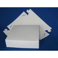 Gebaksdoos 34x34x8cm wit zwanenhals 50 stuks