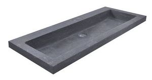 Mueller Single flat hardstenen meubelwasbak 100x46cm met kraangat