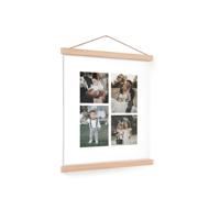 Gepersonaliseerde poster met houten posterhanger 30x40