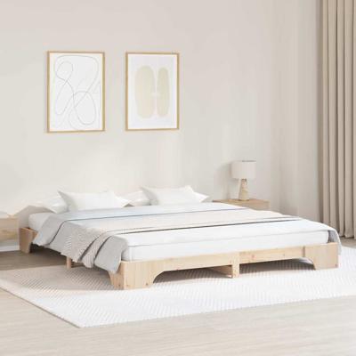 Bedframe Massief grenenhout 207 x 207 x 17 cm