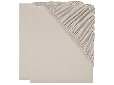 LIVARNO home 2 jersey hoeslakens 140-160 x 200 cm (Beige)