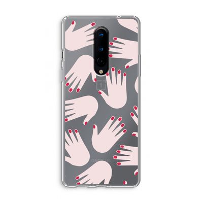 Hands pink: OnePlus 8 Transparant Hoesje