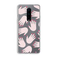 Hands pink: OnePlus 8 Transparant Hoesje