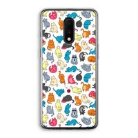 Kleurrijke katten: OnePlus 7 Transparant Hoesje