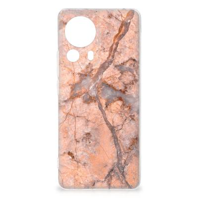 Xiaomi 13 Lite | TPU | Siliconen hoesje | Marmer Oranje