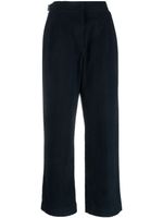 A.P.C. pantalon ample en coton à détails plissés - Bleu