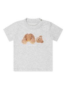 Palm Angels Kids t-shirt en coton à imprimé Bear - Gris