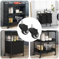 VidaXL Zwenkwiel 2 pcs zwart 40,4 x 40,4 x 19,7 mm ijs en nylon