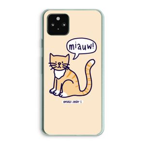 Miauw: Google Pixel 5a 5G Transparant Hoesje