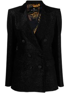 ETRO blazer métallisé à boutonnière croisée - Noir