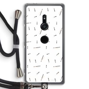 Hipster stripes: Sony Xperia XZ2 Transparant Hoesje met koord