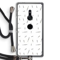 Hipster stripes: Sony Xperia XZ2 Transparant Hoesje met koord