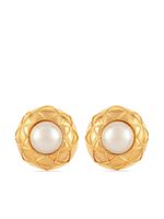 CHANEL Pre-Owned boucles d'oreilles à perles artificielles (années 1980)