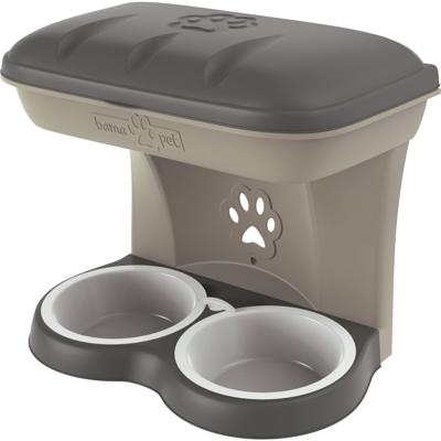 Bama pet hondenvoederbak 50x29x52 cm taupe