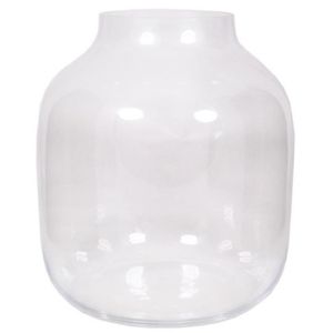 Ronde vaas helder glas 38 cm