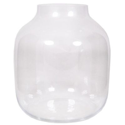 Ronde vaas helder glas 38 cm