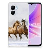 OPPO A77 | A57 5G | TPU Hoesje | Paarden