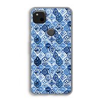 Blauw motief: Google Pixel 4a Transparant Hoesje Blauw motief: Google Pixel 4a Transparant Hoesje
