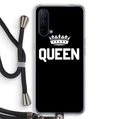 Queen zwart: OnePlus Nord CE 5G Transparant Hoesje met koord