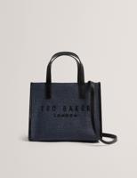 Ted Baker Paolina Faux Raffia Small Icon Bag -Navy