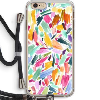 Watercolor Brushstrokes: iPhone 6 PLUS / 6S PLUS Transparant Hoesje met koord