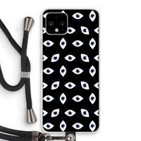 Eyes pattern: Pixel 4 Transparant Hoesje met koord Eyes pattern: Pixel 4 Transparant Hoesje met koord
