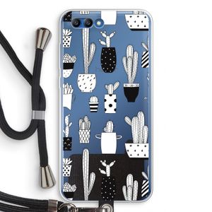 Cactusmotief: Honor 10 Transparant Hoesje met koord