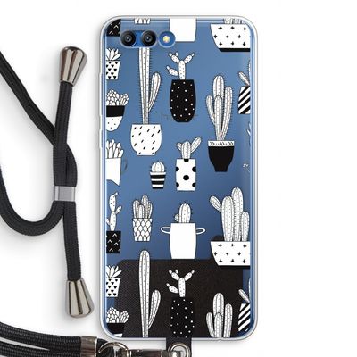 Cactusmotief: Honor 10 Transparant Hoesje met koord