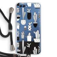 Cactusmotief: Honor 10 Transparant Hoesje met koord
