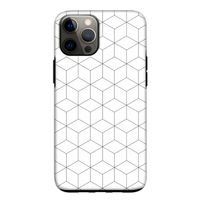 Zwart-witte kubussen: iPhone 12 Tough Case