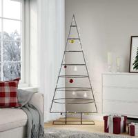 VidaXL Kerstdecoratie kerstboom 180 cm metaal zwart