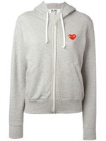 Comme Des Garçons Play sweat à capuche à logo brodé - Gris