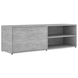 The Living Store TV-kast - Betongrijs - 120 x 34 x 37 cm - met deur en 2 vakken