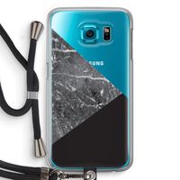 Combinatie marmer: Samsung Galaxy S6 Transparant Hoesje met koord