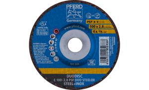 PFERD 62010632 E 100-2,8 PSF DUO STEELOX/16,0 Afbraamschijf gebogen Diameter 100 mm Boordiameter 16 mm RVS, Staal, IJzerslag 10 stuk(s)