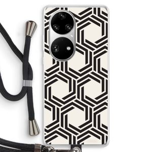Geometrisch patroon: Huawei P50 Pro Transparant Hoesje met koord