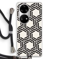Geometrisch patroon: Huawei P50 Pro Transparant Hoesje met koord