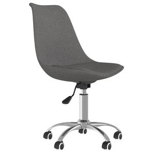 The Living Store Eetkamerstoelen Dichte Stof - 48 x 58 x (81 - 93) cm - Donkergrijs