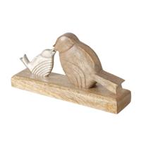 Boltze Home Beeld vogel met jong 23x5x12cm