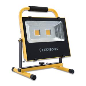 LED-bouwlamp Laron 100 Watt op accu koud-wit