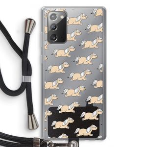 Ponys: Samsung Galaxy Note 20 / Note 20 5G Transparant Hoesje met koord