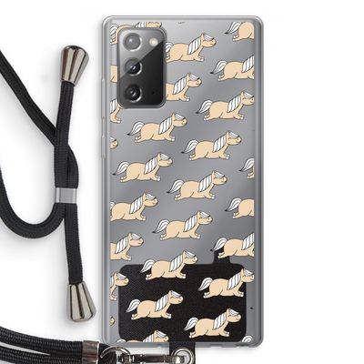 Ponys: Samsung Galaxy Note 20 / Note 20 5G Transparant Hoesje met koord