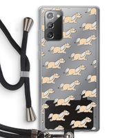 Ponys: Samsung Galaxy Note 20 / Note 20 5G Transparant Hoesje met koord