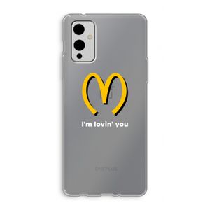 I'm lovin' you: OnePlus 9 Transparant Hoesje