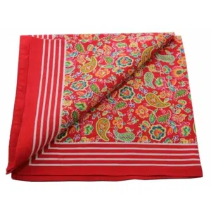 Boeren zakdoek Paisley rood 55 x 55 cm