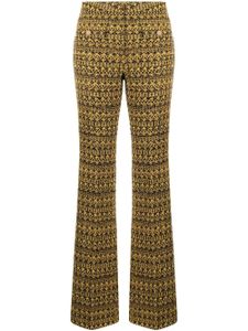 Alessandra Rich pantalon de tailleur à imprimé graphique - Jaune